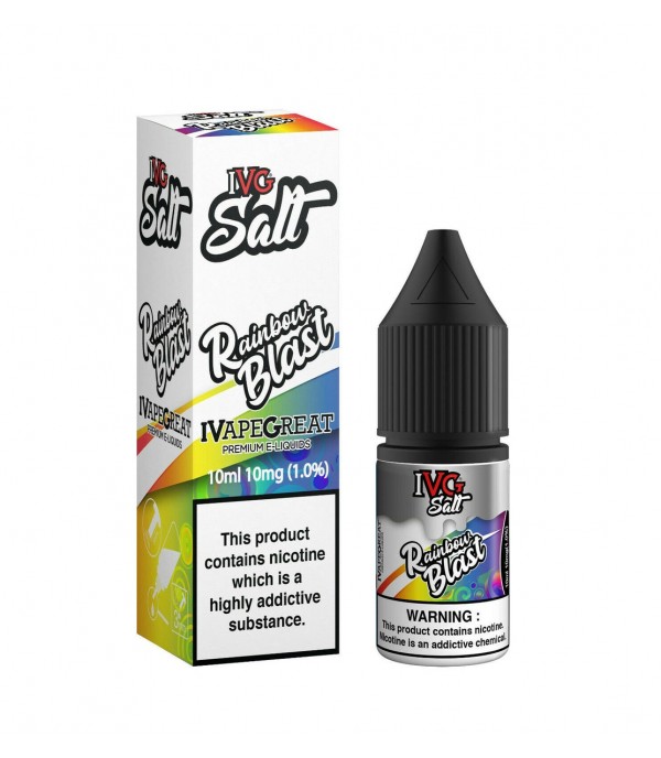 Rainbow Blast by IVG Nic Salt 10ML E Liquid 10MG/20MG Vape 50VG Juice