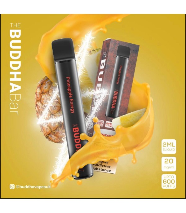 Pineapple Energy By Buddha Bar Disposable Vape | 600 Puff | 20MG Nic Salt
