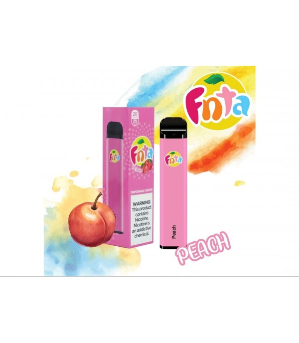 Peach By Fnta | Disposable Vape Pen Pod Device | 600 Puffs | 20MG/2% Nic Salt
