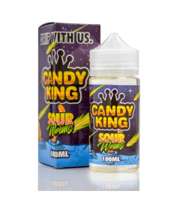 CANDY KING SOUR WORMS 80VG 20PG 100ML SHORTFILL GENUINE