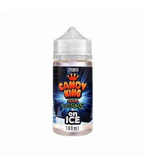 CANDY KING E LIQUID SOUR WORMS ON ICE 100ML SHORTFILL 80VG 20PG JUICE VAPE