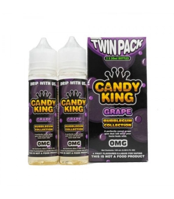 CANDY KING BUBBLEGUM GRAPE 100ML SHORTFILL 80VG