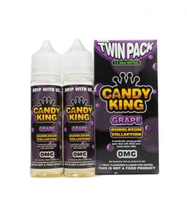 CANDY KING BUBBLEGUM GRAPE 100ML SHORTFILL 80VG