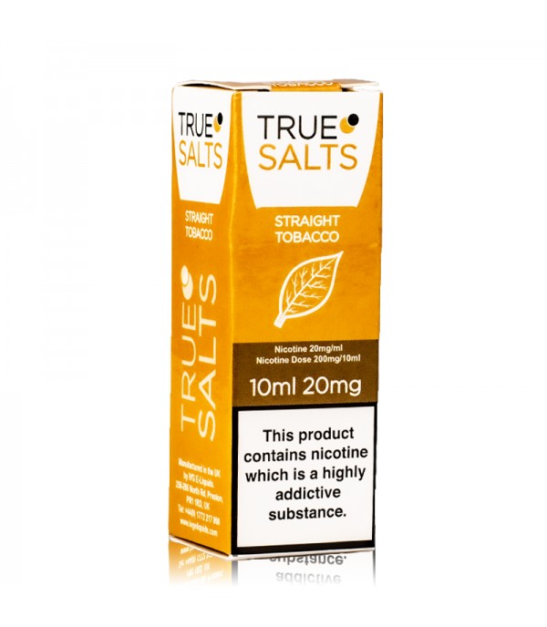 Straight Tobacco By True Salts Nic Salt 10ML E Liquid 10MG/20MG Vape 50VG Juice