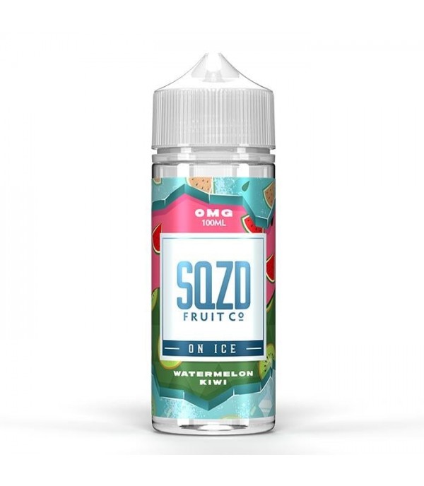 Watermelon Kiwi On Ice by SQZD Fruit Co. 100ML E-Liquid, 0MG Vape 70VG/30PG Juice