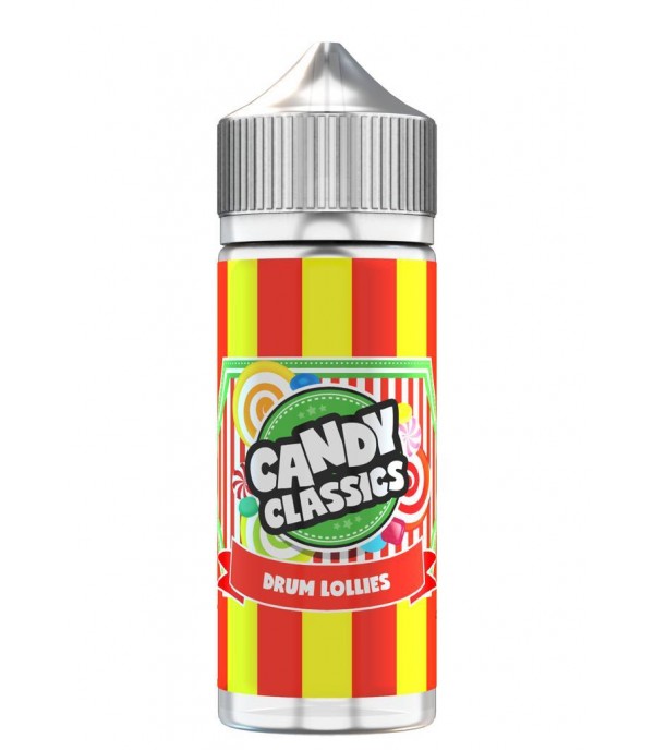 Candy Classics Drum Lollies Drops 100ml E Liquid Juice 70vg Vape sub ohm Shortfill