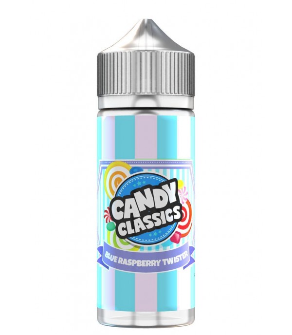 Candy Classics Blue Raspberry Twister Drops 100ml E Liquid Juice 70vg Vape sub ohm Shortfill