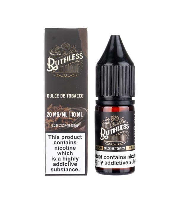 Dulce De Tobacco By Ruthless Salt Nic 10ML E Liquid 50VG Vape 10MG/20MG Juice