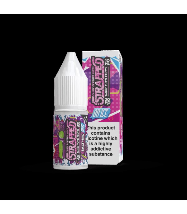 Tangy Tutti Frutti On Ice By Strapped Nic Salt 10ML E Liquid 60VG Vape 10MG/20MG Juice