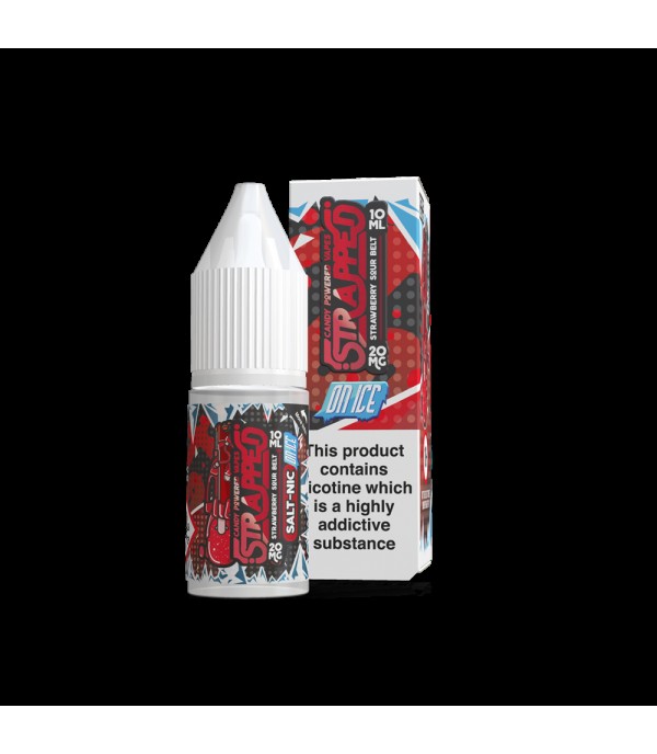 Strawberry Sour Belt On Ice By Strapped Nic Salt 10ML E Liquid 60VG Vape 10MG/20MG Juice