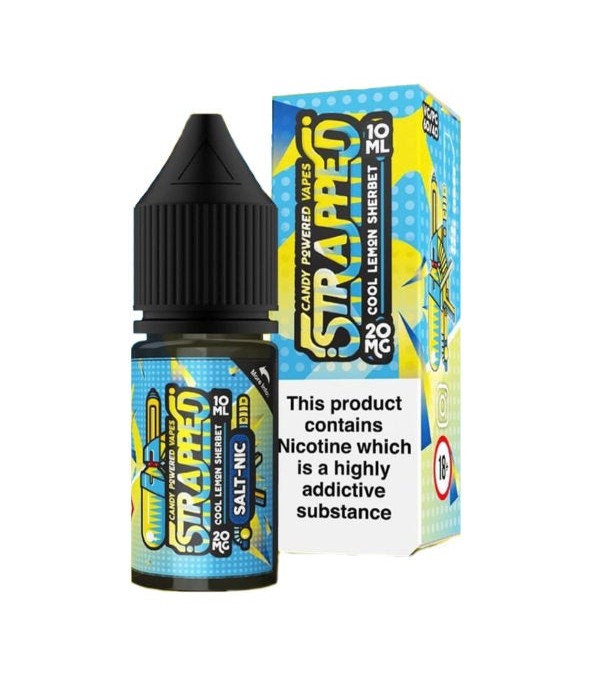 Cool Lemon Sherbet By Strapped Nic Salt 10ML E Liquid 60VG Vape 10MG/20MG Juice