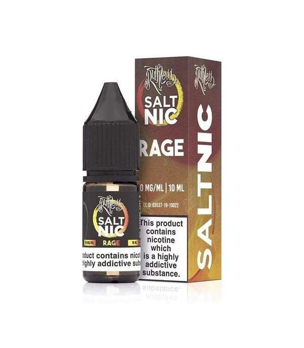 Rage By Ruthless Salt Nic 10ML E Liquid 50VG Vape 10MG/20MG Juice