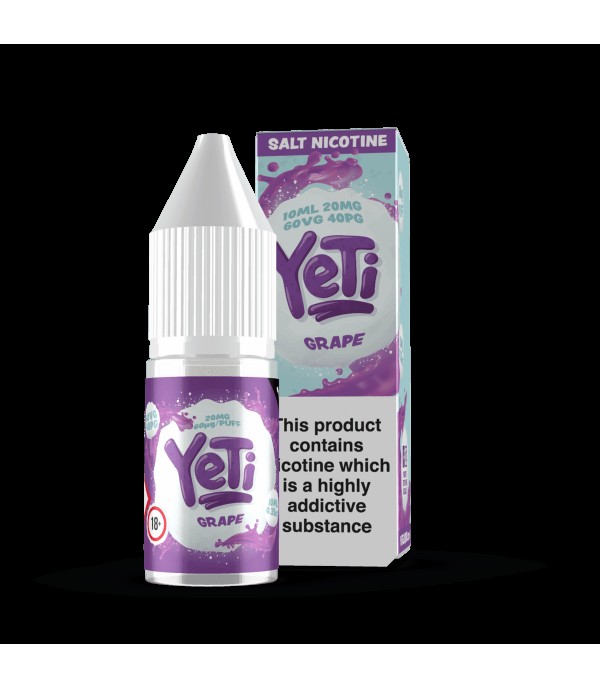 Grape By Yeti Nic Salt 10ML E Liquid 20MG Vape 60VG Vape Multibuy