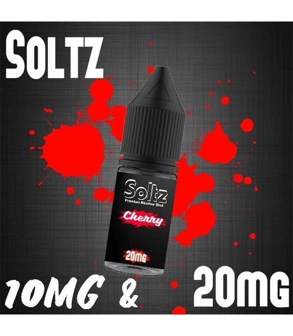 Cherry by Soltz, Premium Nicotine Salt, 10ML E Liquid, 10MG/20MG Vape, 50VG Juice