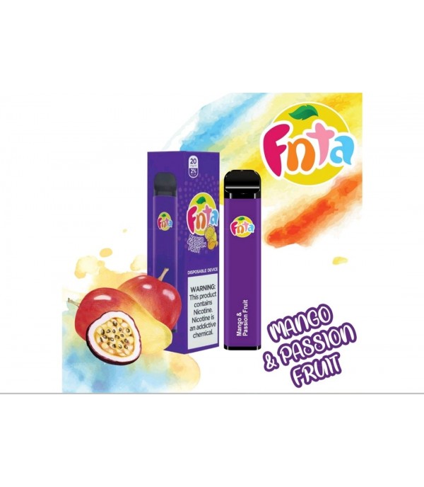 Mango & Passion Fruit By Fnta | Disposable Vape Pen Pod Device | 600 Puffs | 20MG/2% Nic Salt