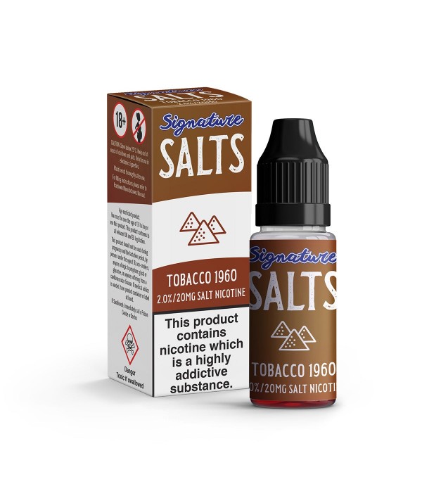 Tobacco 1960 By Signature Salts 10 x 10ML E Liquid 50VG Vape 20MG Juice