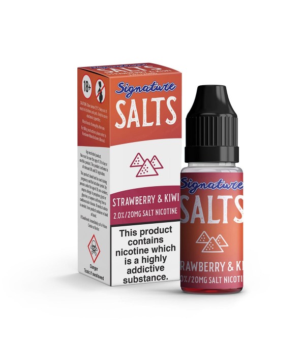 Strawberry & Kiwi By Signature Salts 10 x 10ML E Liquid 50VG Vape 20MG Juice