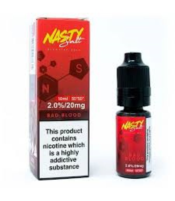 Nasty Juice Bad Blood 10ml Nicotine Salt E Liquid TPD 10mg/20mg 50vg Vape