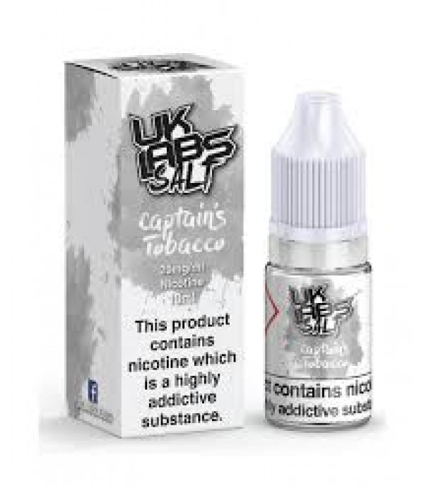 UK LABS CAPTAINS TOBACCO NIC SALT 10ML TPD 20MG E LIQUID JUICE MULTIBUY