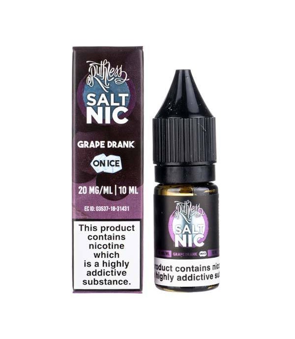 Grape Drank On Ice By Ruthless Salt Nic 10ML E Liquid 50VG Vape 10MG/20MG Juice