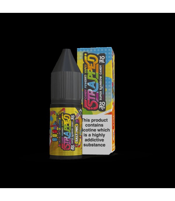Super Rainbow Candy By Strapped Nic Salt 10ML E Liquid 60VG Vape 10MG/20MG Juice