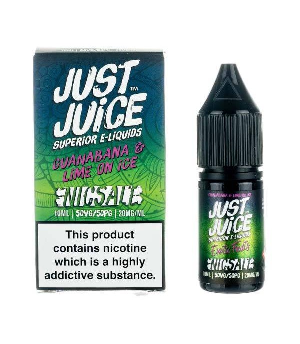 Guanabana & Lime On Ice By Just Juice Nic Salt 10ML E Liquid 50VG Vape 11MG/20MG Juice