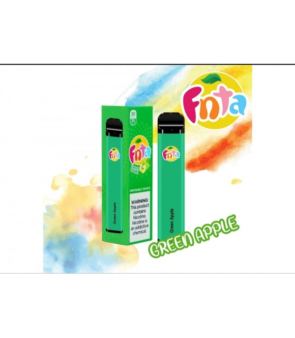 Green Apple By Fnta | Disposable Vape Pen Pod Device | 600 Puffs | 20MG/2% Nic Salt