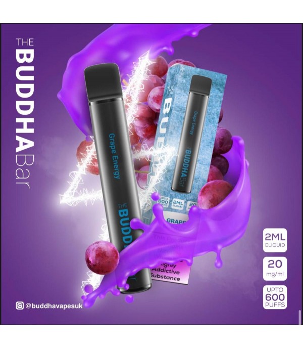 Grape Energy By Buddha Bar Disposable Vape | 600 Puff | 20MG Nic Salt