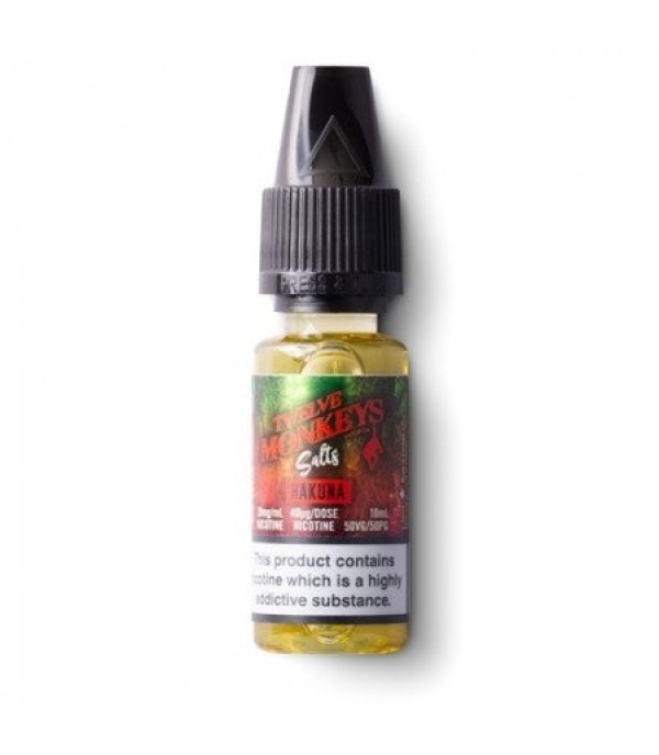 Hakuna By Twelve Monkeys Nic Salts 10ML E Liquid 50VG Vape 10MG/20MG Juice