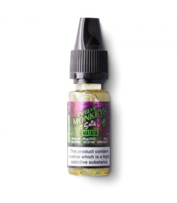 Matata By Twelve Monkeys Nic Salts 10ML E Liquid 50VG Vape 10MG/20MG Juice