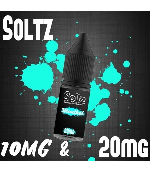 Menthol by Soltz, Premium Nicotine Salt, 10ML E Liquid, 10MG/20MG Vape, 50VG Juice