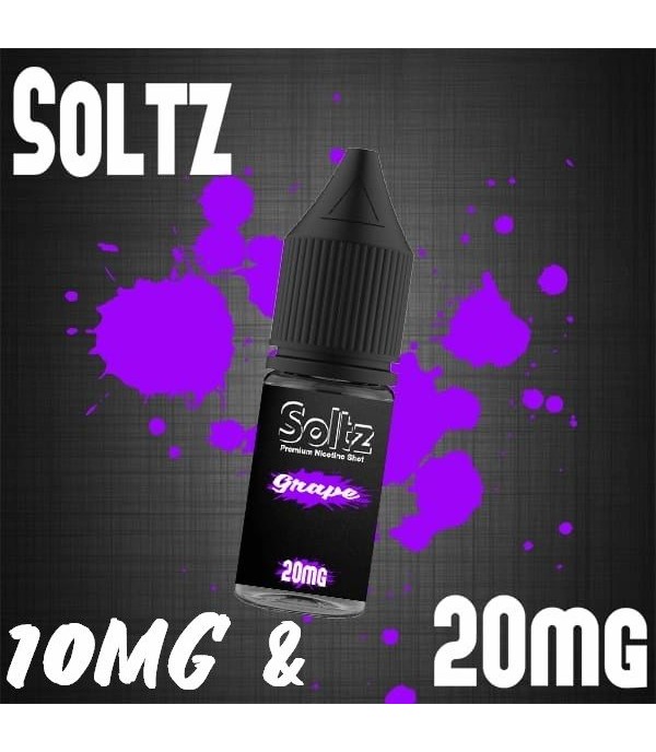 Grape by Soltz, Premium Nicotine Salt, 10ML E Liquid, 10MG/20MG Vape, 50VG Juice