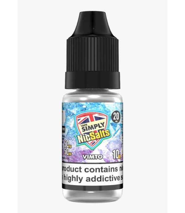 Vimto by Vape Simply Nic Salts, 10ML E Liquid, 50VG Vape, 20MG Juice