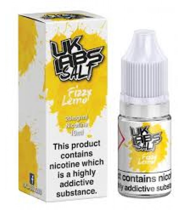 UK LABS NIC SALT FIZZY LEMO 10ML TPD 20MG E LIQUID JUICE MULTIBUY