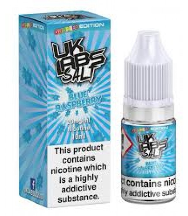 UK LABS NIC SALT BLUE RASPBERRY 10ML TPD 20MG E LIQUID JUICE MULTIBUY