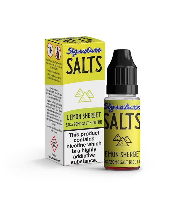 Lemon Sherbet By Signature Salts 10 x 10ML E Liquid 50VG Vape 20MG Juice