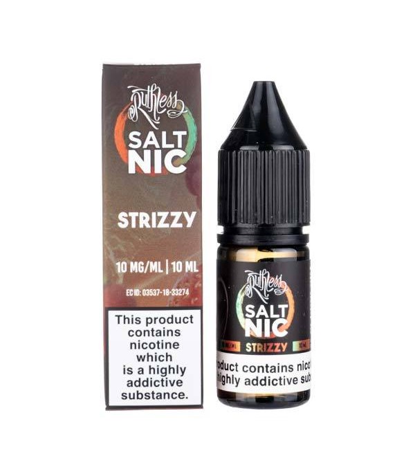 Strizzy By Ruthless Salt Nic 10ML E Liquid 50VG Vape 10MG/20MG Juice