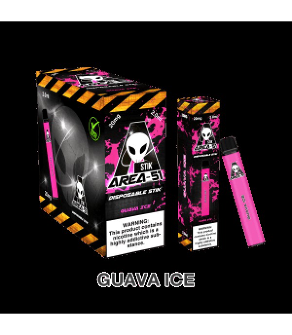 Guava Ice - Area 51 Disposable Pod | 600 Puffs | 0MG/20MG