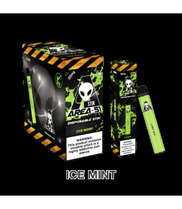 Ice Mint - Area 51 Disposable Pod | 600 Puffs | 0MG/20MG