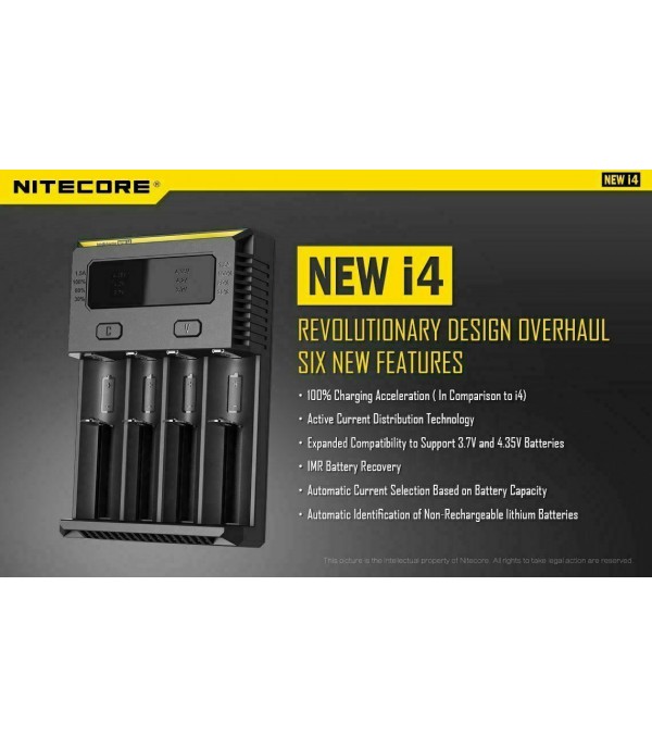 Nitecore Intellicharger NEW i4 V2 4-Slot Charger