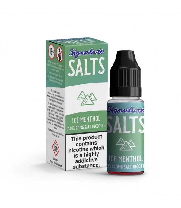 Ice Menthol By Signature Salts 10 x 10ML E Liquid 50VG Vape 20MG Juice