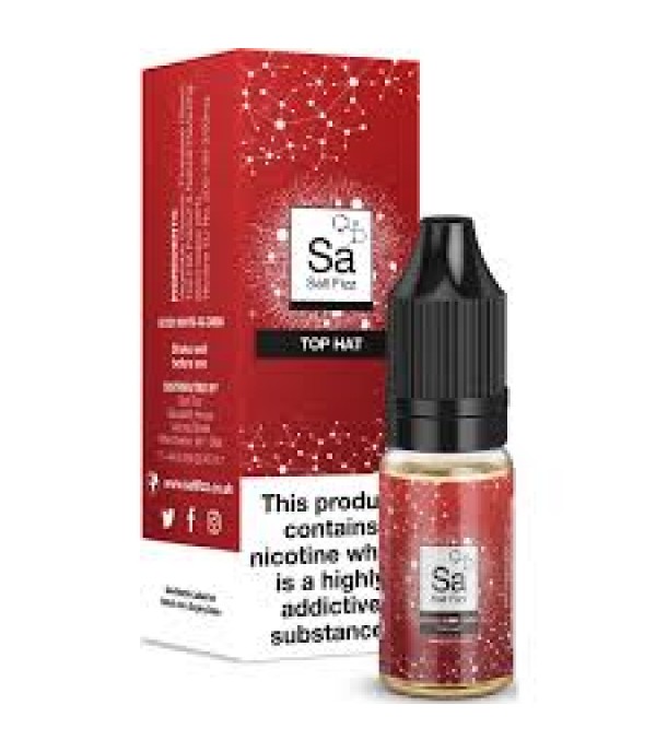 TOP HAT SALT FIZZ 10ML TPD NICOTINE SALT 20MG E LIQUID JUICE 50VG MULTIBUY