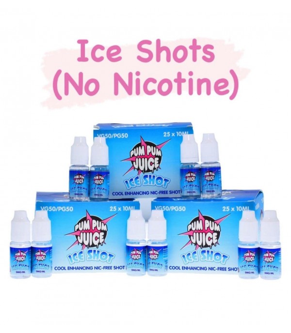 Pum Pum Ice Shot 50vg 50pg - X5/X10/X25 - Multibuy